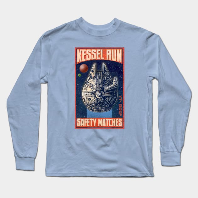 Kessel Run Brand Long Sleeve T-Shirt by ChetArt